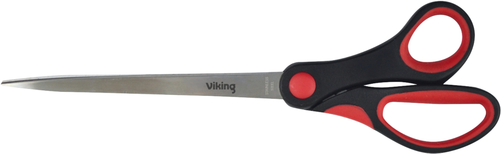 Nożyczki biurowe Viking, 26cm, czarno - czerwony