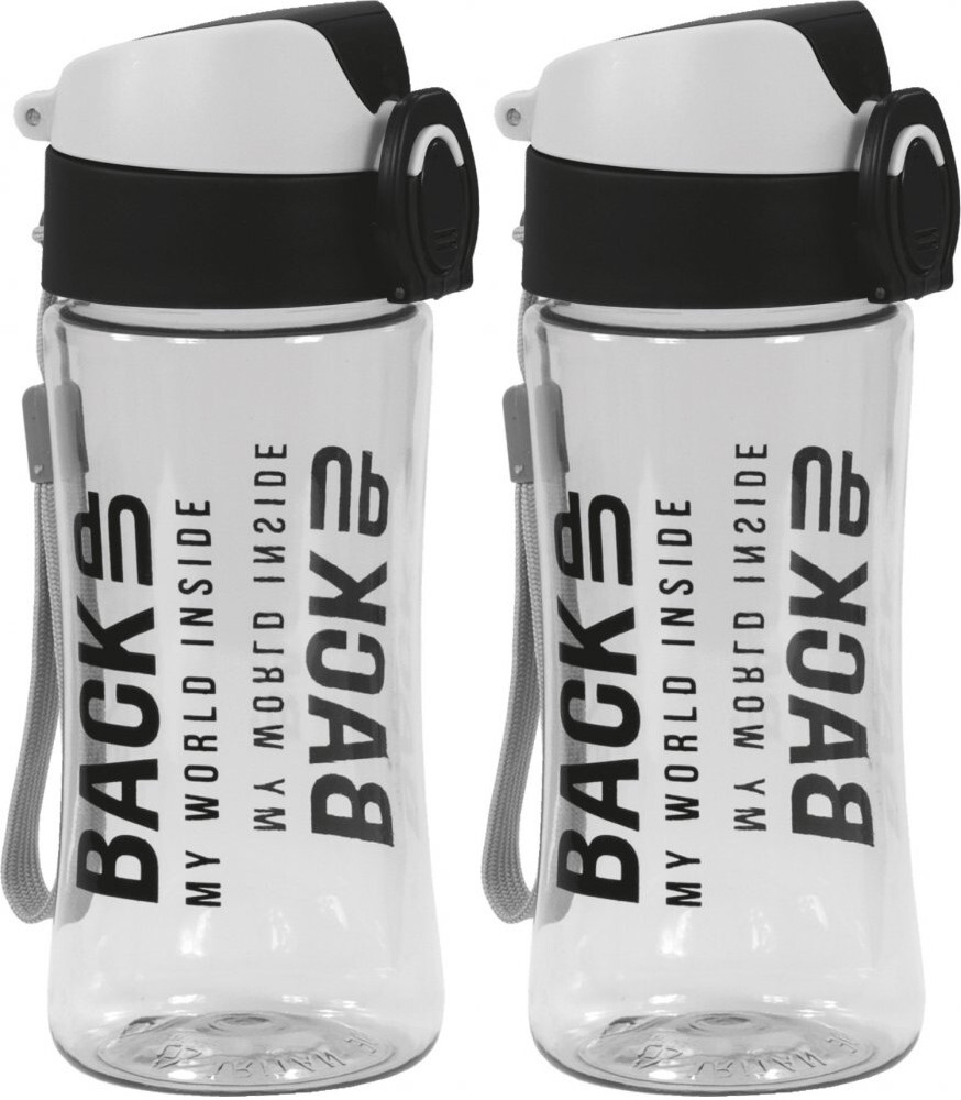 2x Bidon na wodę BackUP 7 A, 400ml, szary