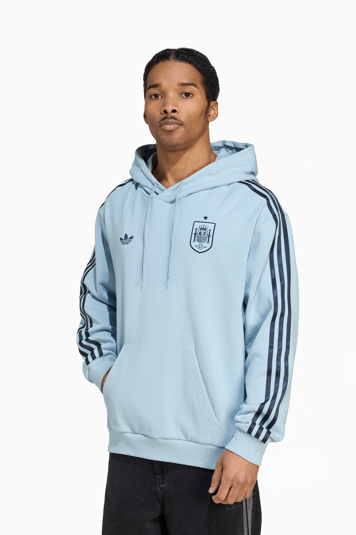 Bluza z kapturem Reprezentacji Hiszpanii adidas 2025 Track - Błękitny