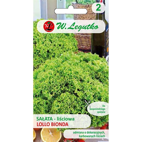 1 szt, Salat Lollo Bionda - Samen: Ilość w opakowaniu: 1 g