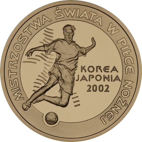 Złota moneta 100 zł Mistrzostwa Świata w Piłce Nożnej Korea/Japonia 2002 - wysyłka 24 h! - Mennica Skarbowa