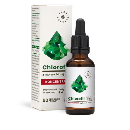 Aura herbals chlorofil z morwy białej, koncentrat, 30 ml