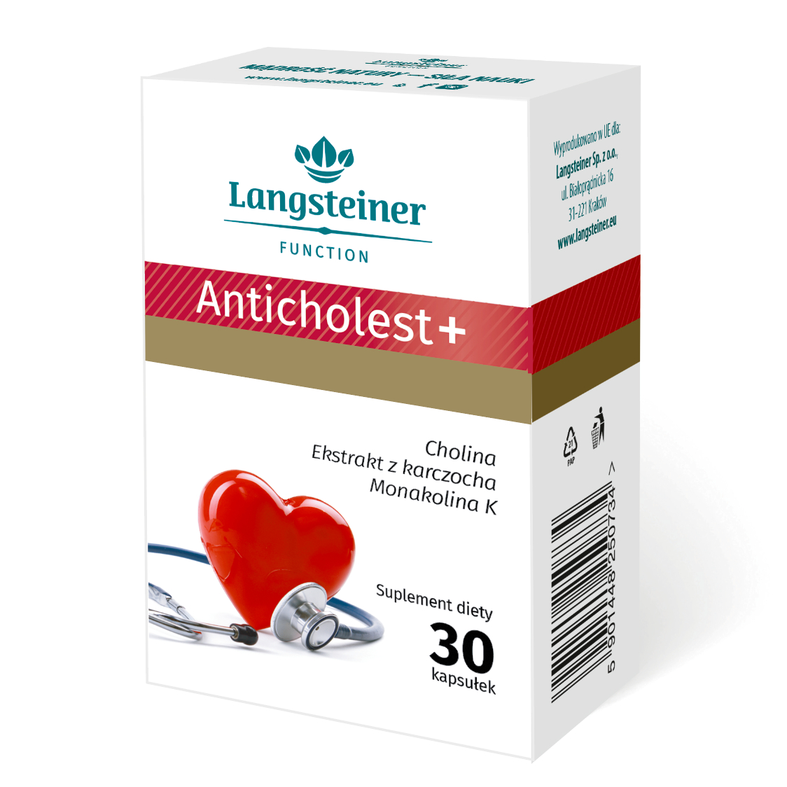 Langsteiner anticholest+, 30 kapsułek