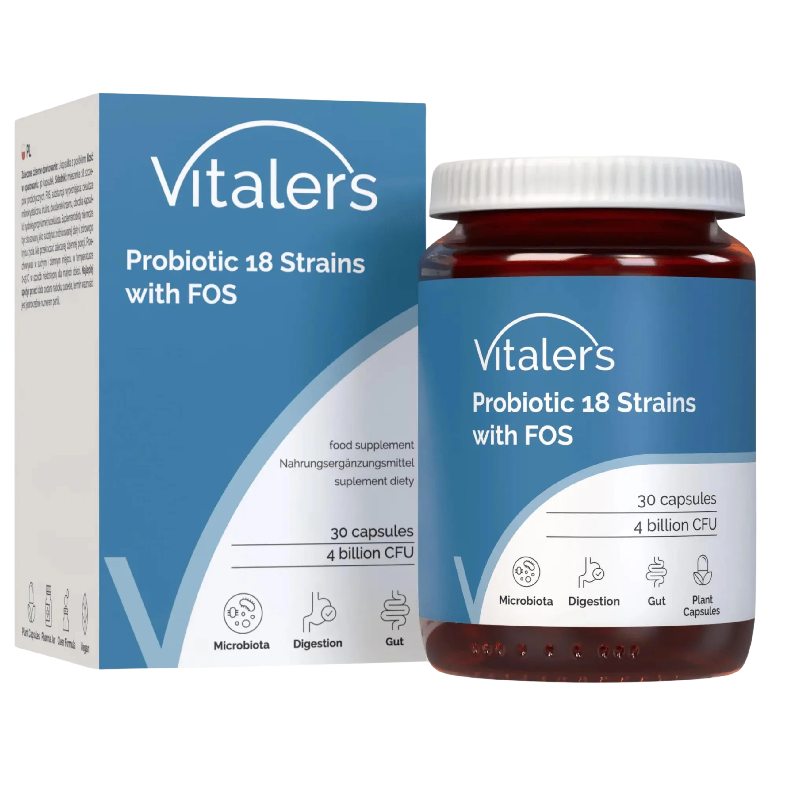 Vitaler's probiotyk 18 szczepów z fos, 30 kapsułek