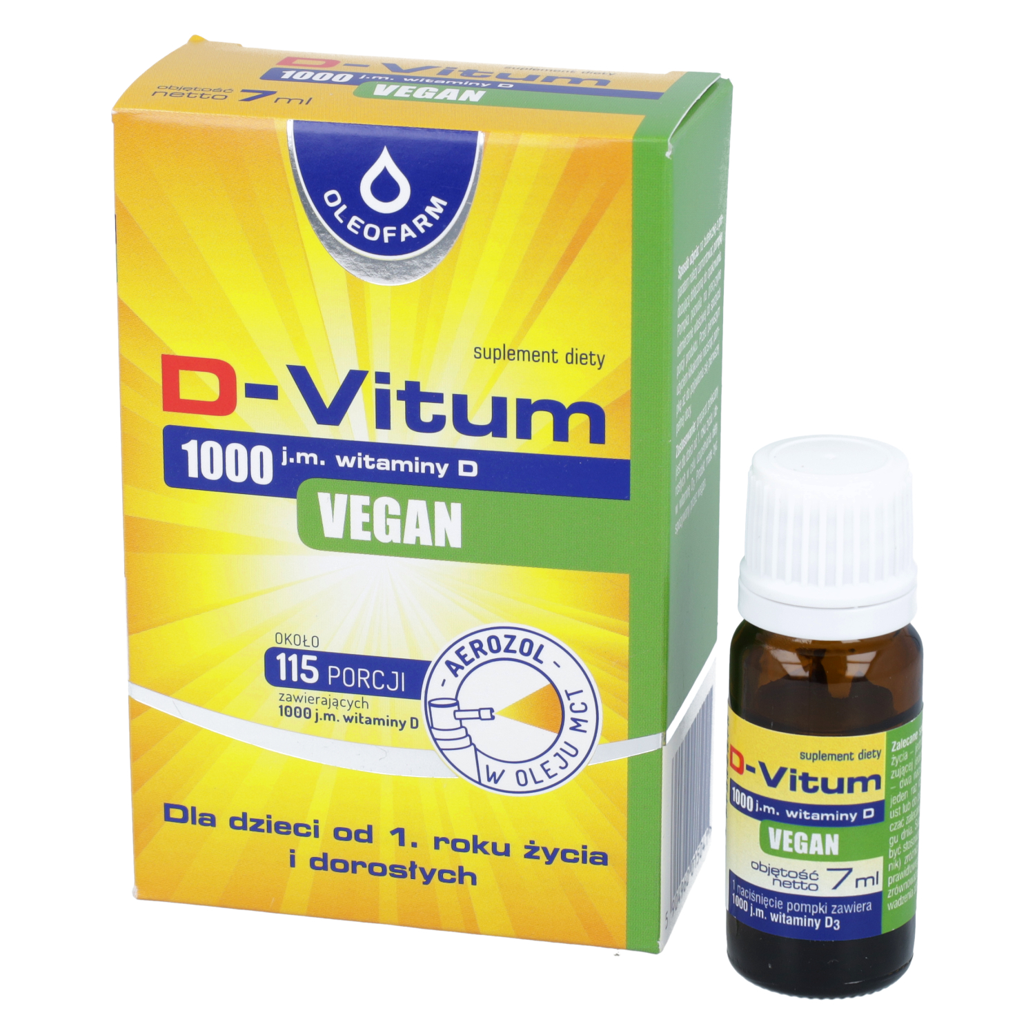 D-vitum vegan 1000 j.m., 7 ml (data ważności: 30.09.2026)