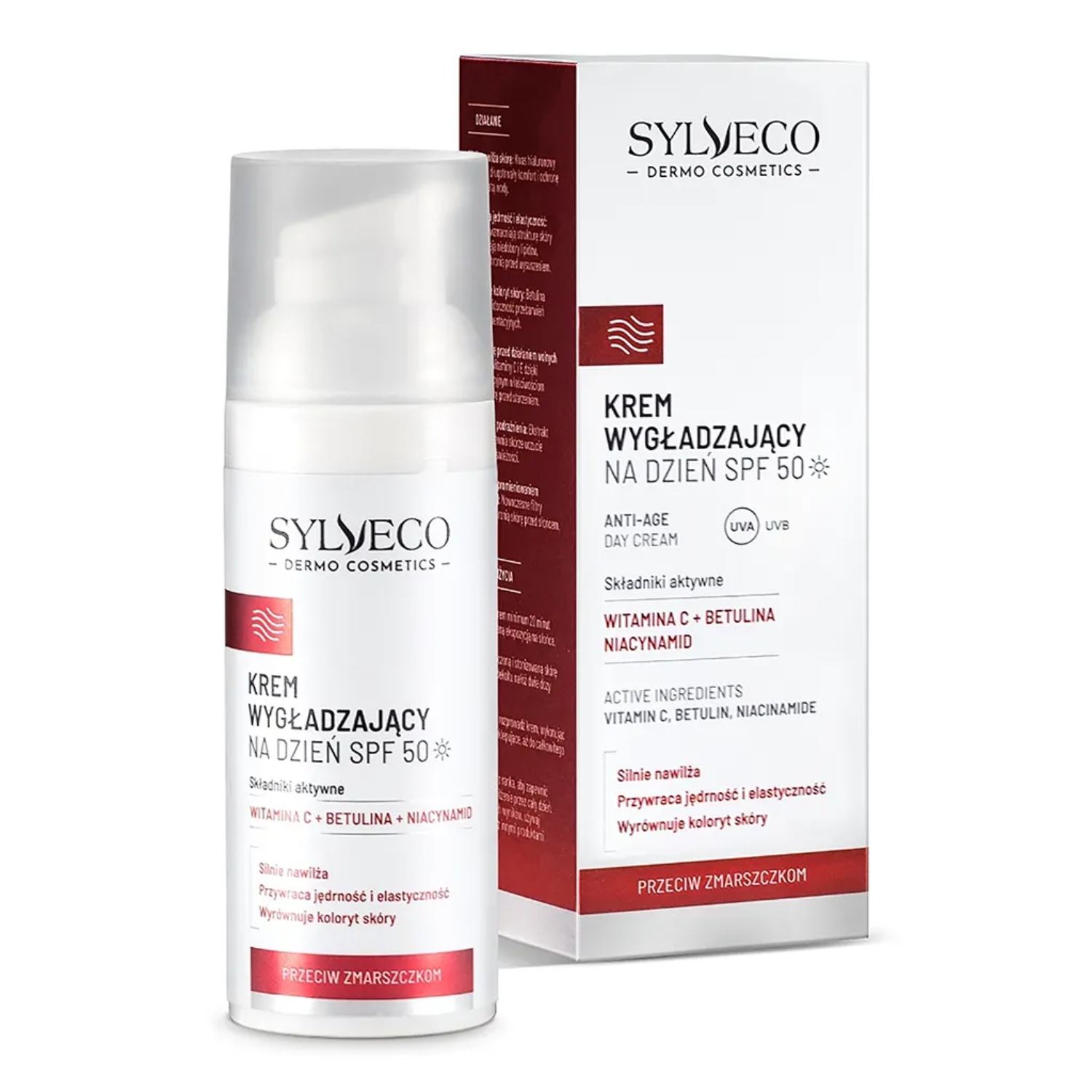 Sylveco dermo - krem wygładzający na dzień spf50, 50 ml (data ważności: 30.09.2026)