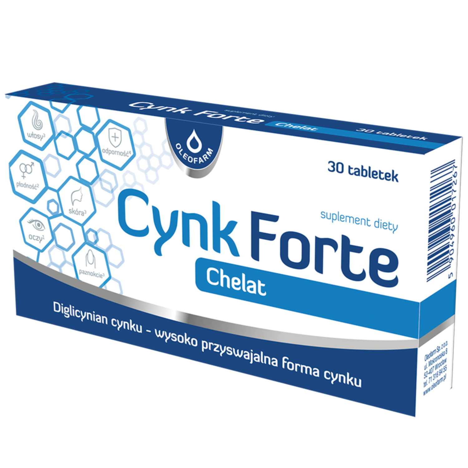 Cynk forte, 30 tabletek