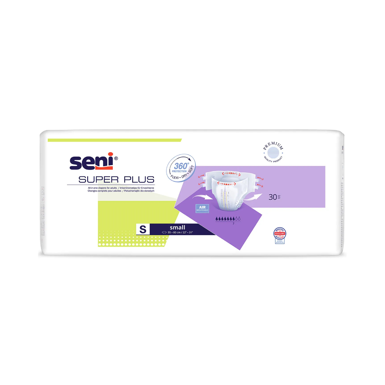 Seni super plus - pieluchomajtki rozmiar s, 30 sztuk