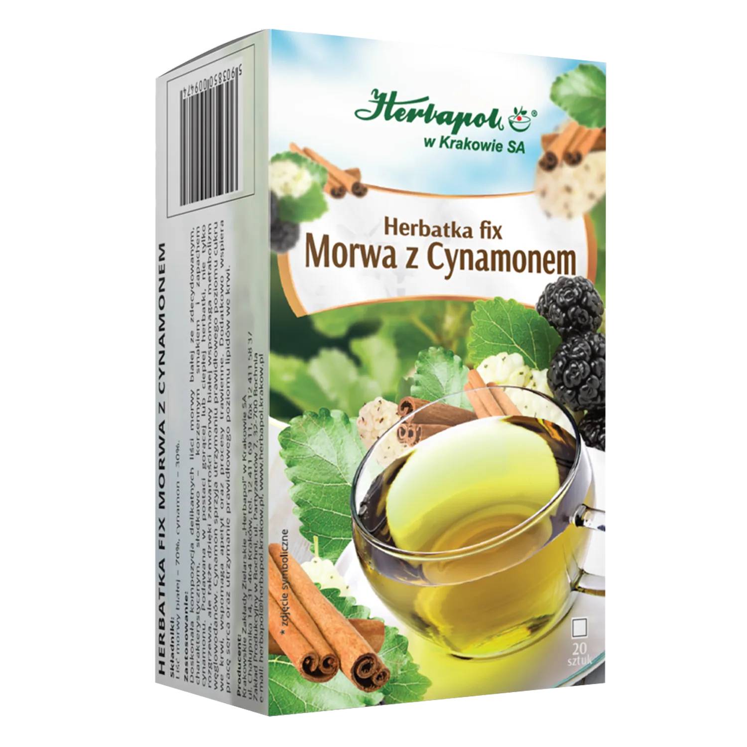 Herbapol morwa z cynamonem, 20 saszetek