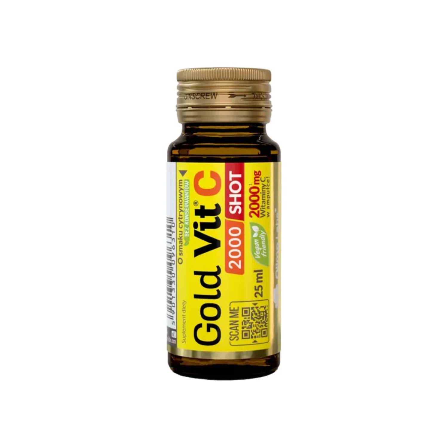 Olimp gold-vit c 2000 shot, smak cytrynowy, 25 ml
