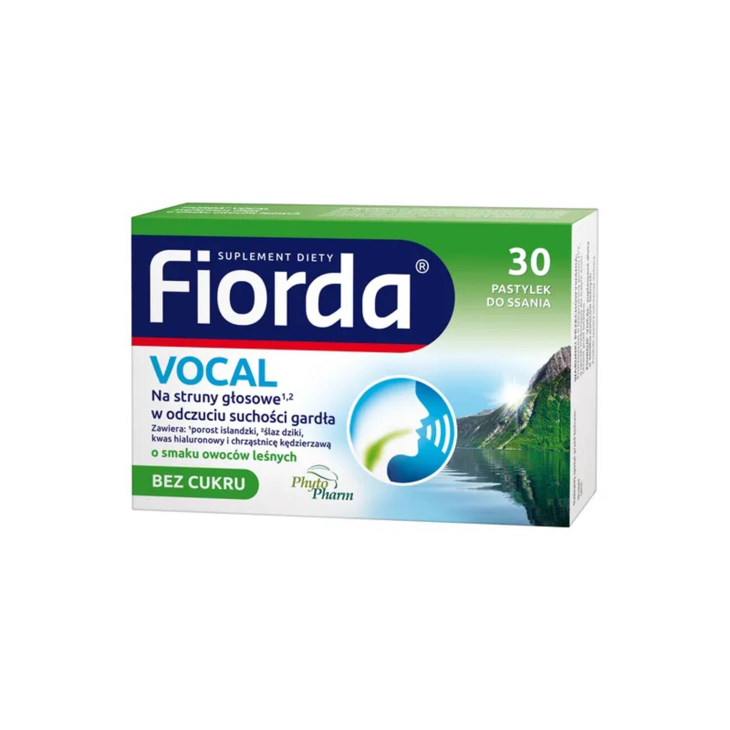 Fiorda vocal, pastylki do ssania, smak owoce leśnie, 30 sztuk