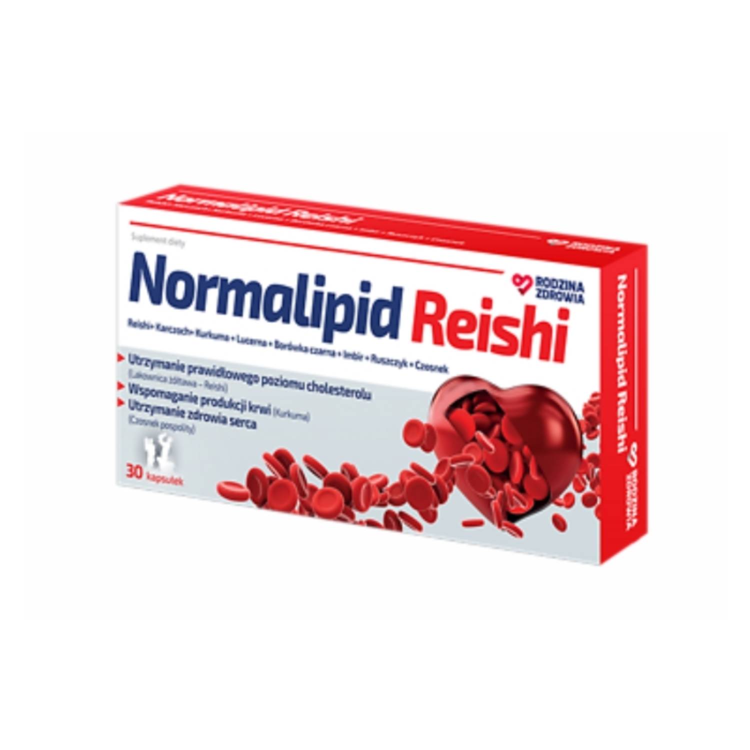 Rodzina zdrowia normalipid reishi, 30 kapsułek