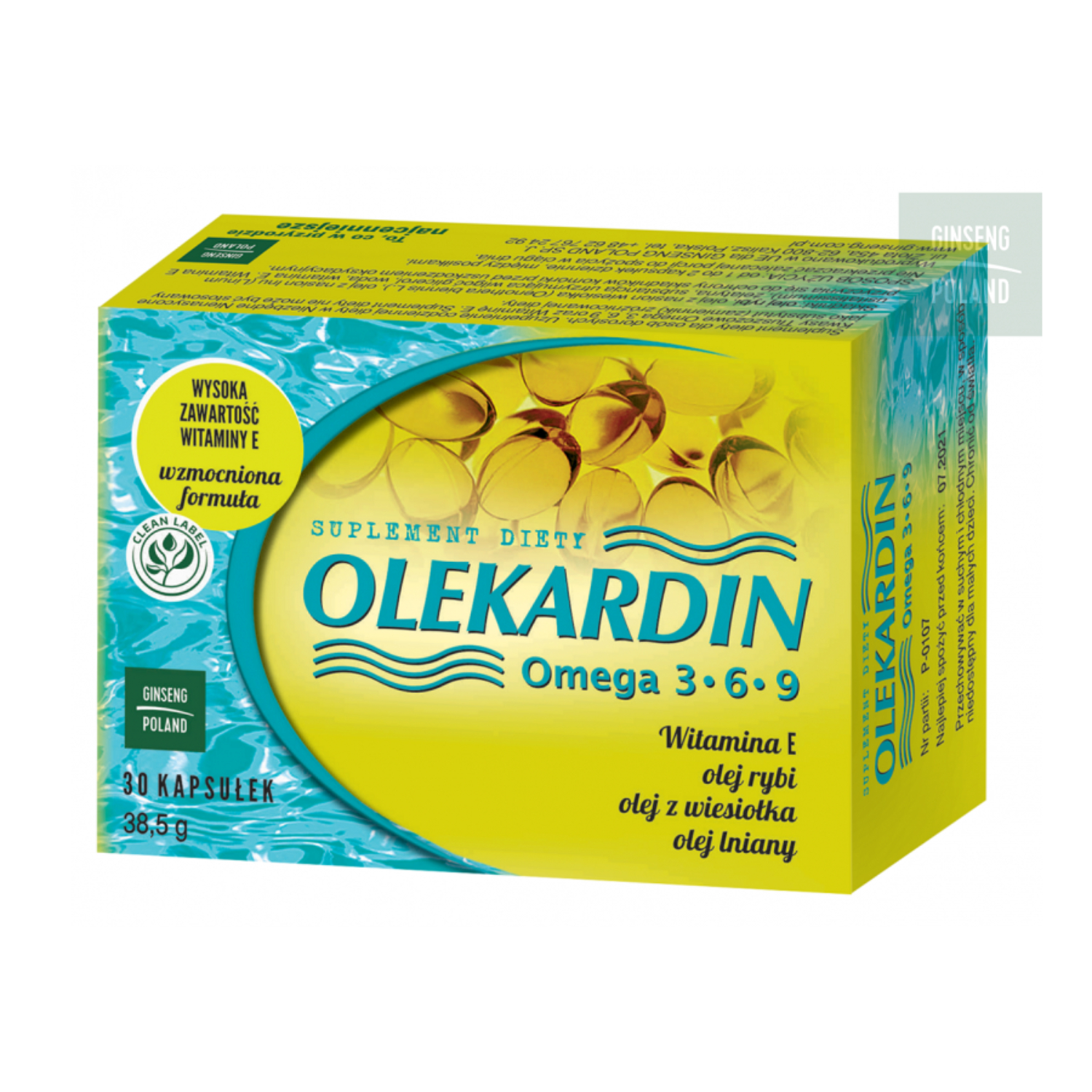 Ginseng olekardin, 30 kapsułek