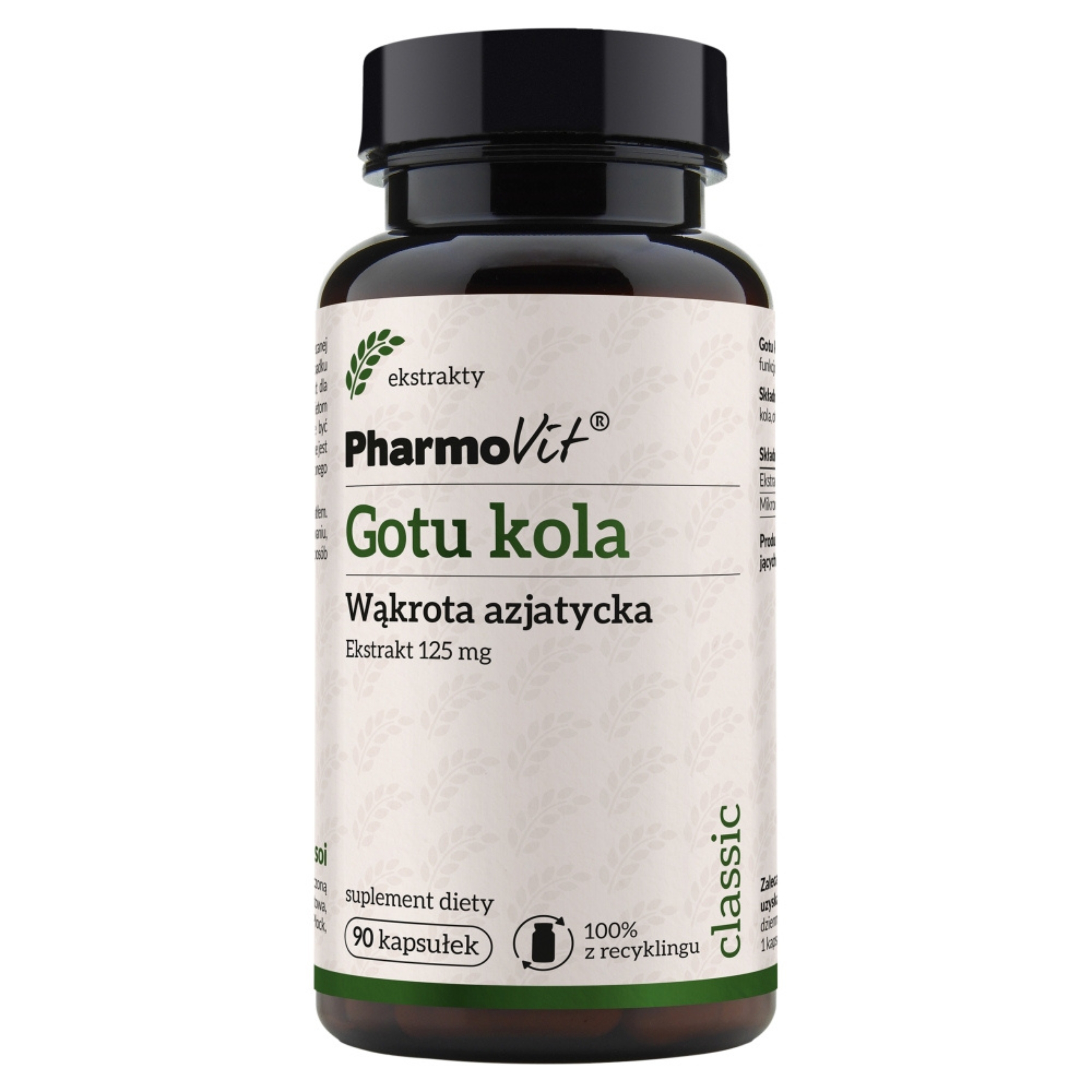 Pharmovit gotu kola, wąkrotka azjatycka, 90 kapsułek