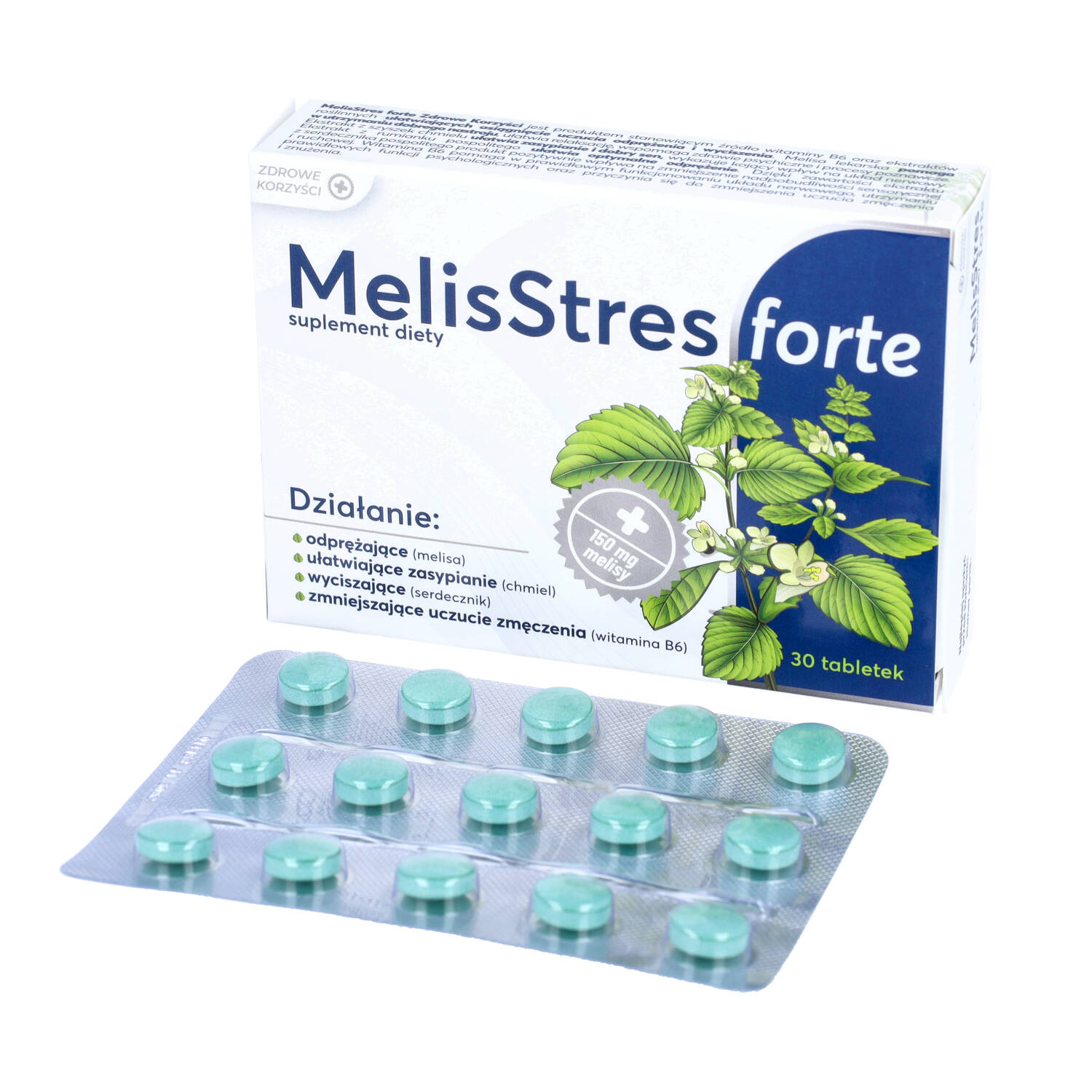 Zdrowe korzyści melisstress forte, 30 tabletek
