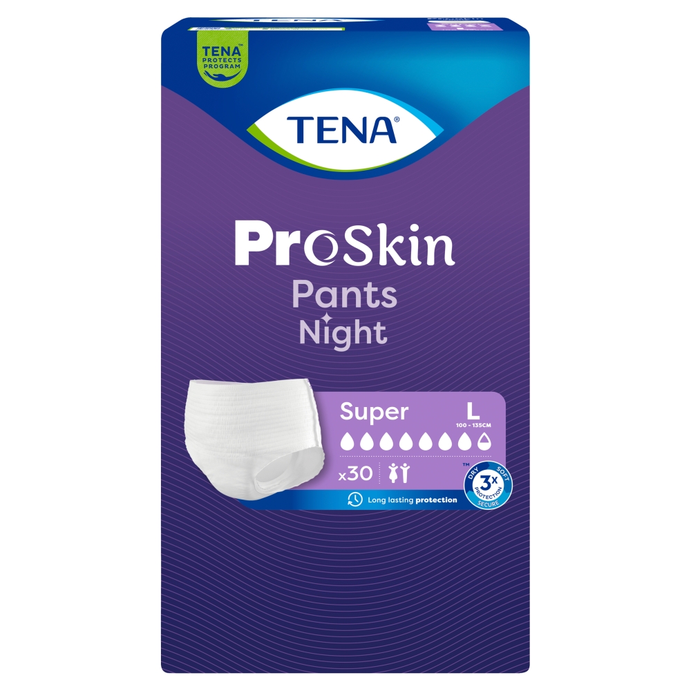 Tena proskin pants night super - majtki chłonne l, 30 sztuk