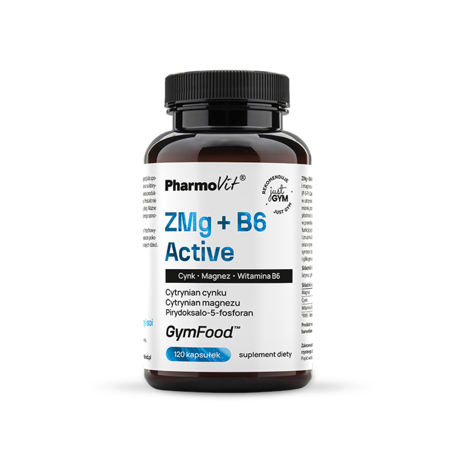 Pharmovit gymfood zmg + b6 active, 120 kapsułek (data ważności: 30.09.2026)