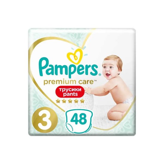 Pampers premium pants - pieluchomajtki jednorazowe, rozmiar 3, 48 sztuk (data ważności: 30.07.2026)