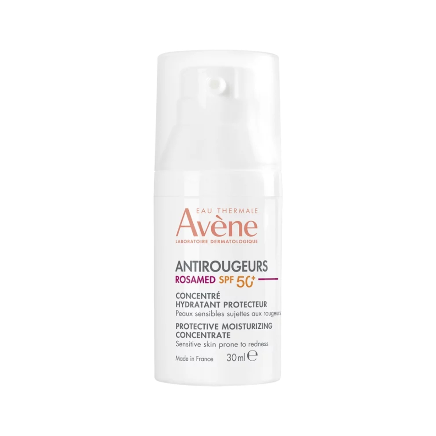 Avene antirougeurs rosamed - koncentrat nawilżająco-ochronny spf 50+, 30 ml