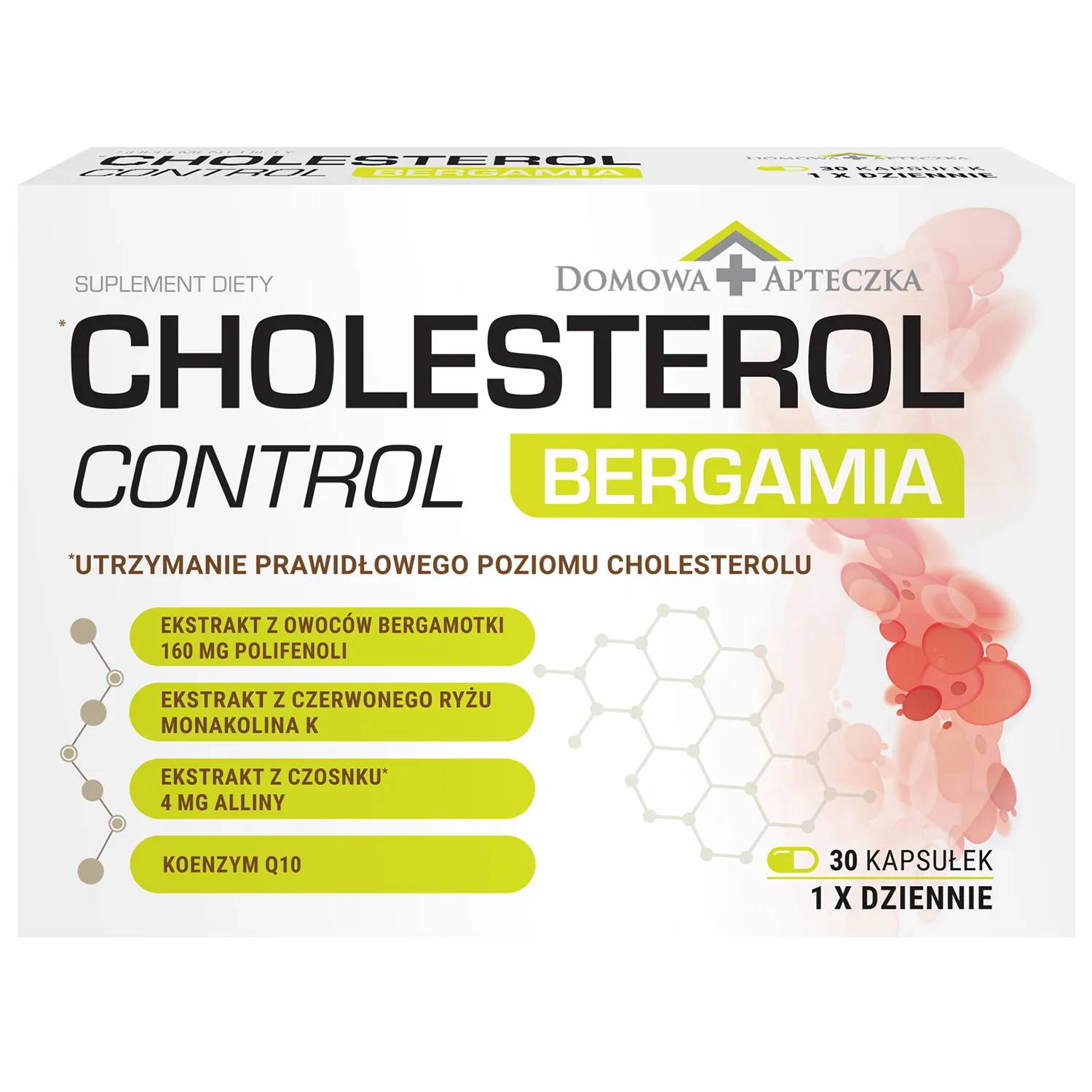 Domowa apteczka cholesterol control bergamia, 30 kapsułek