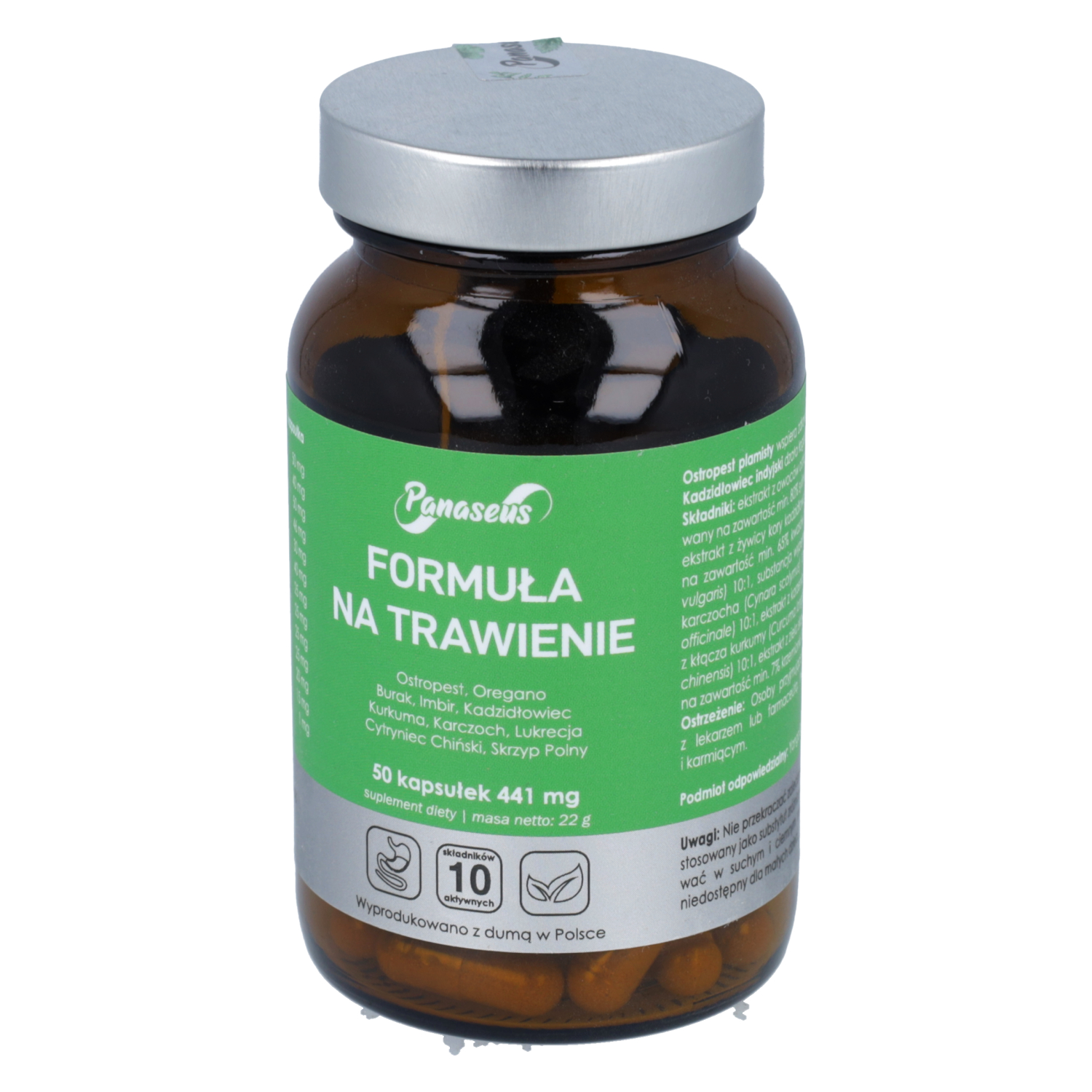 Panaseus formuła na trawienie, 50 kapsułek