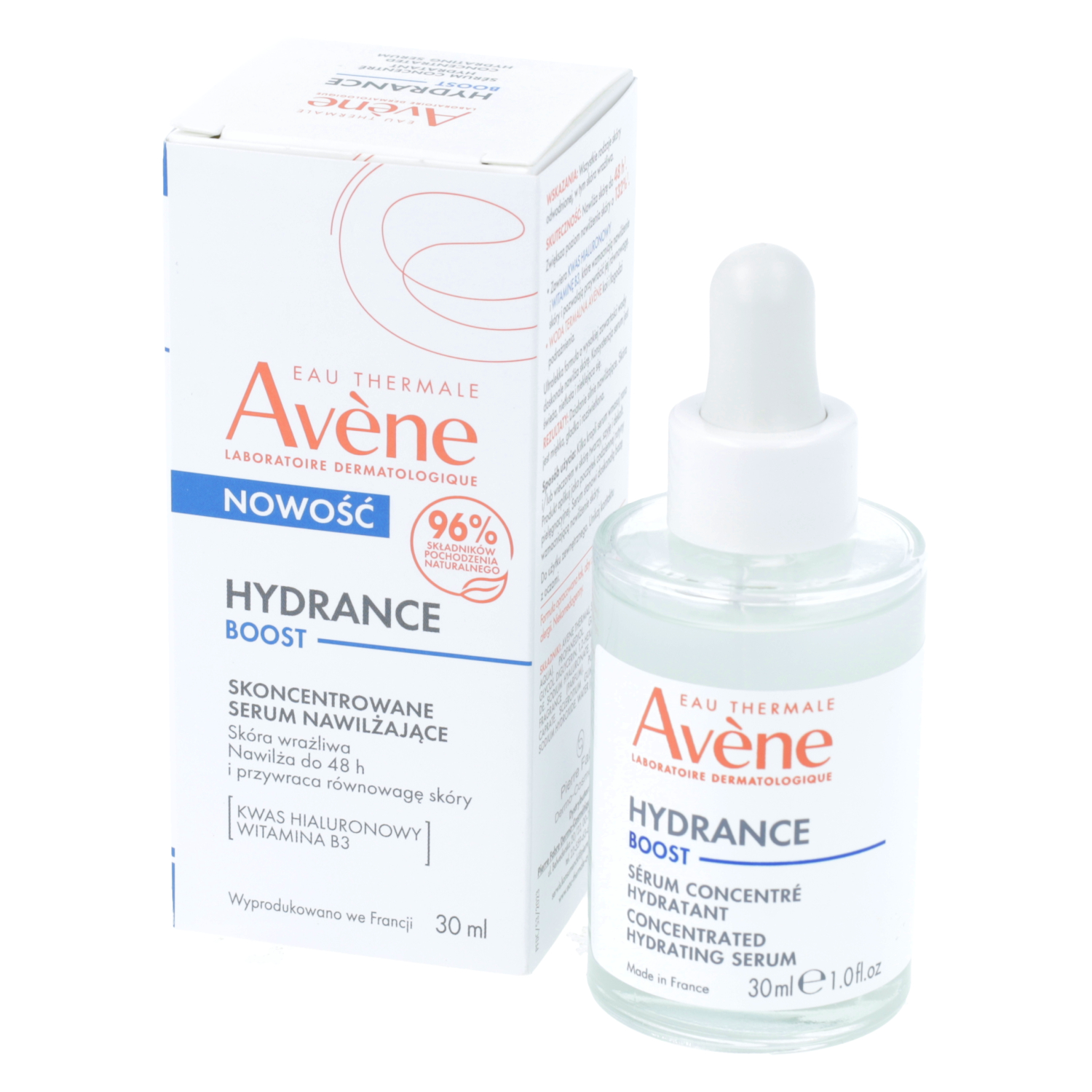 Avene hydrance boost - serum intensywnie nawilżające, 30 ml