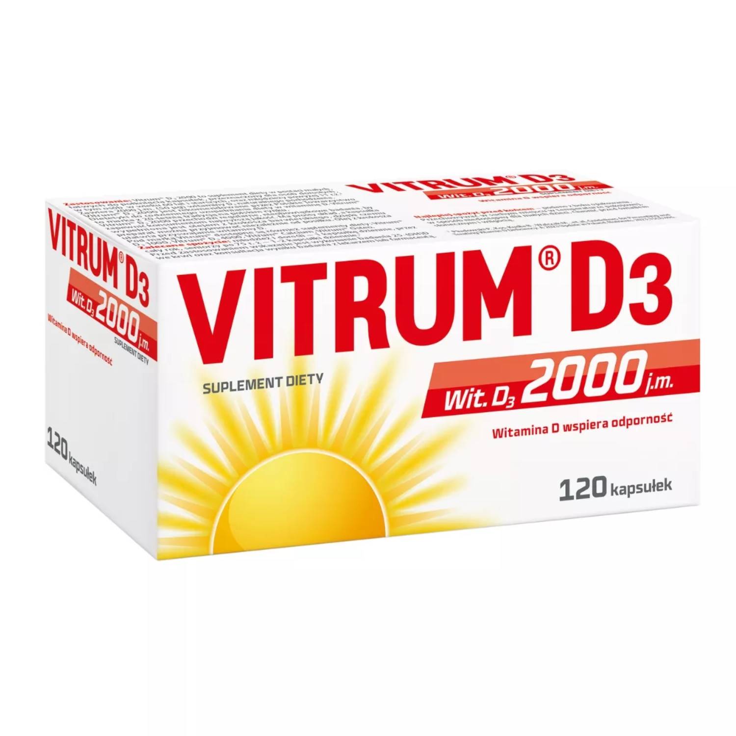 Vitrum d3 2000, 120 kapsułek