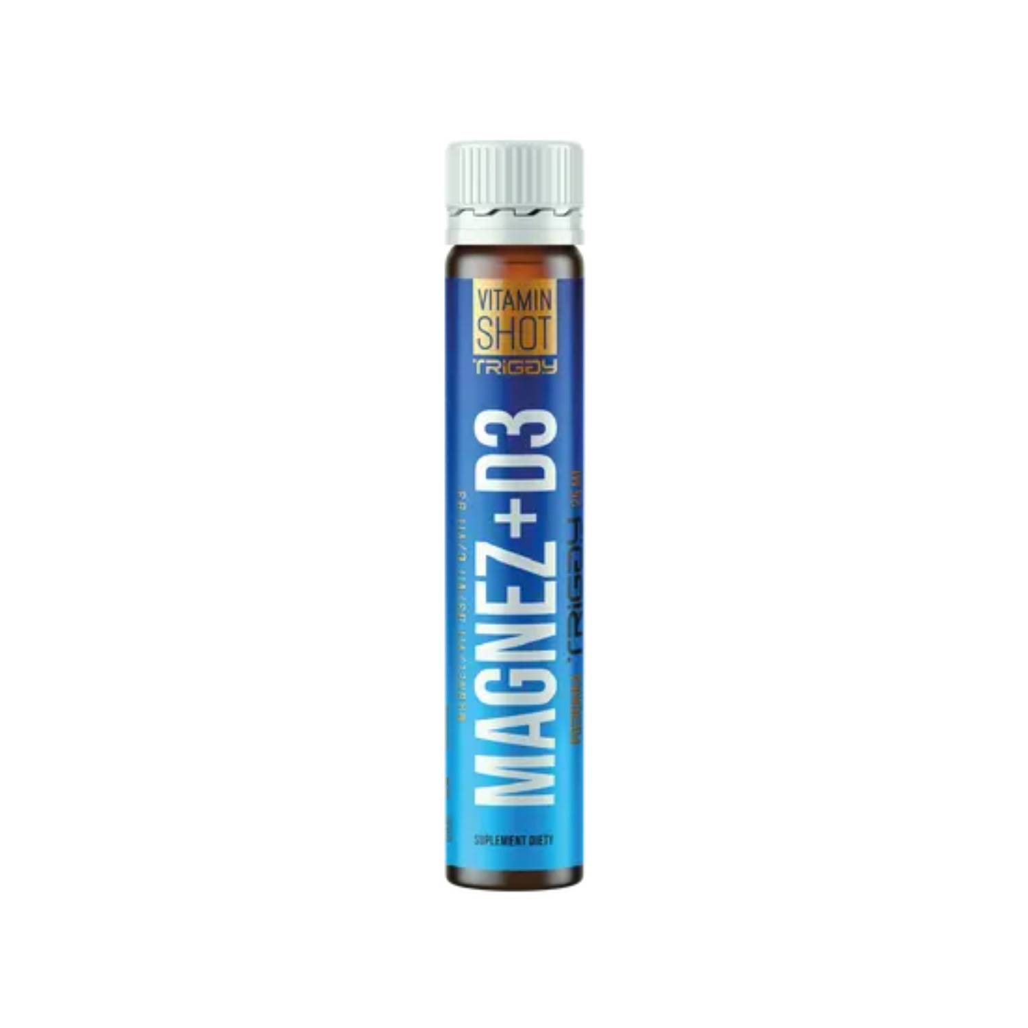 Triggy vitamin shot magnez + d3, smak poziomki, 25 ml