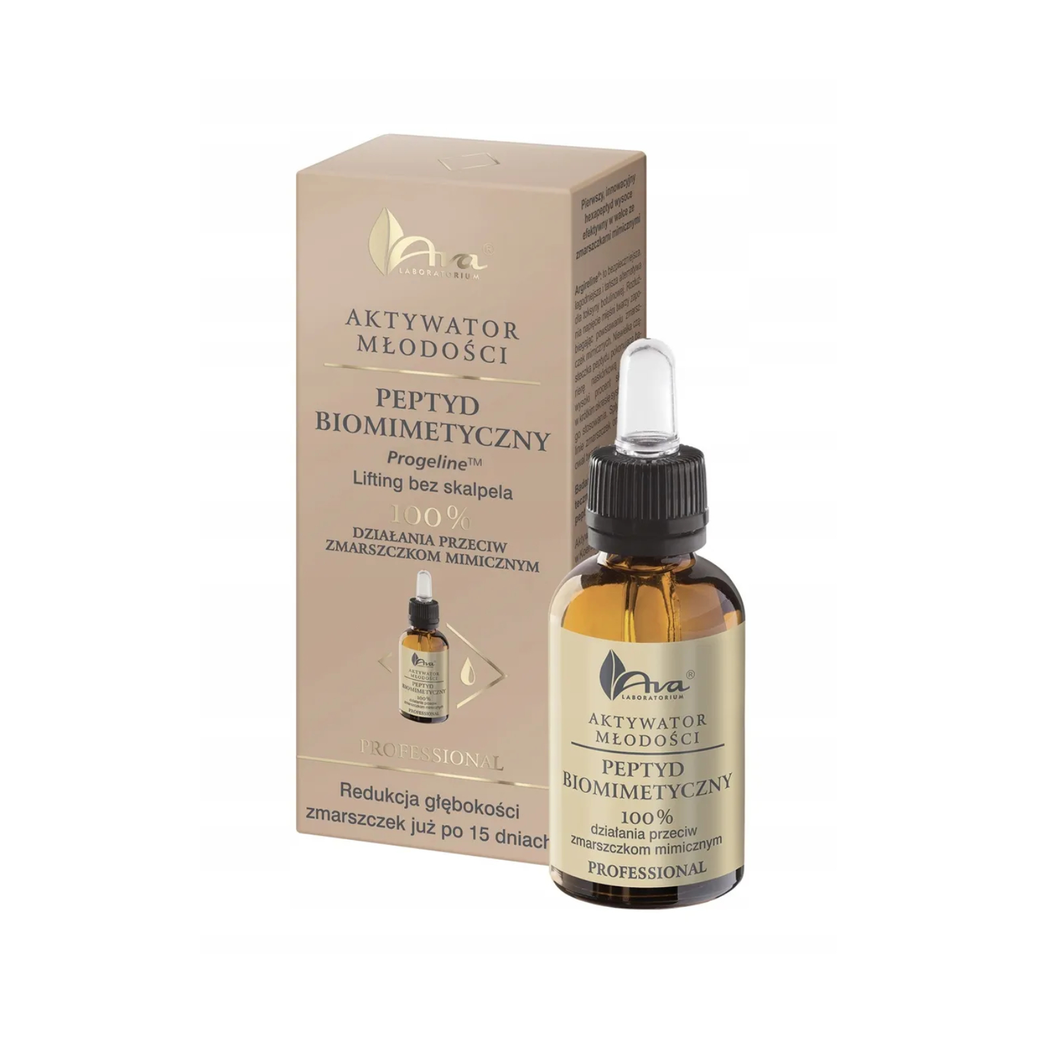 Ava - aktywator młodości peptyd biomimetyczny, lifting bez skalpela, 30 ml