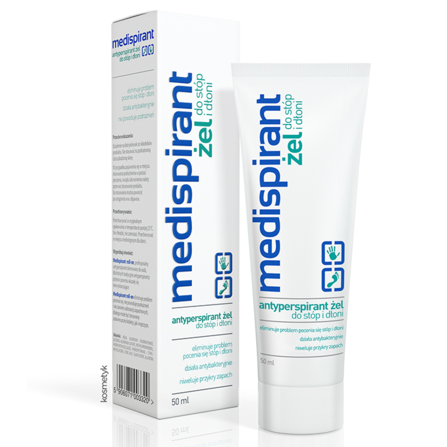 Medispirant - antyperspirant, żel do stóp i dłoni, 50 ml