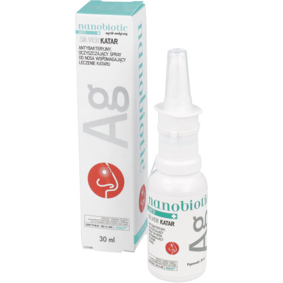 Nanobiotic - med silver, spray na katar, 30 ml