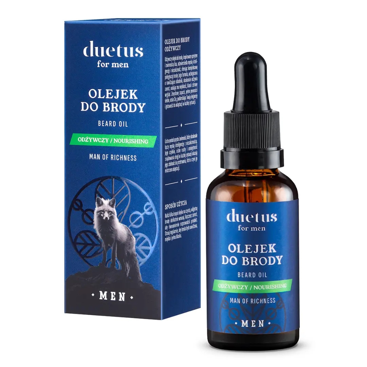 Duetus for men - olejek do brody odżywczy, 30 ml