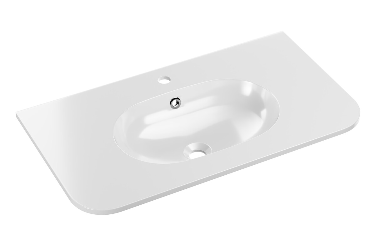 Comad Pure umywalka 80x46 cm półokrągła meblowa biała PURE WHITE GLOSS UM 80-46 - Wysyłka w 24h