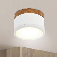 Candellux Tuba lampa podsufitowa 1x9W biały/drewno 2273648 - Wysyłka w 24h
