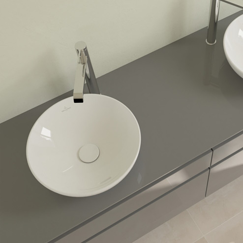 Villeroy & Boch Loop & Friends umywalka 38 cm nablatowa okrągła z powłoką CeramicPlus Weiss Alpin 4A4500R1 - Wysyłka w 24h