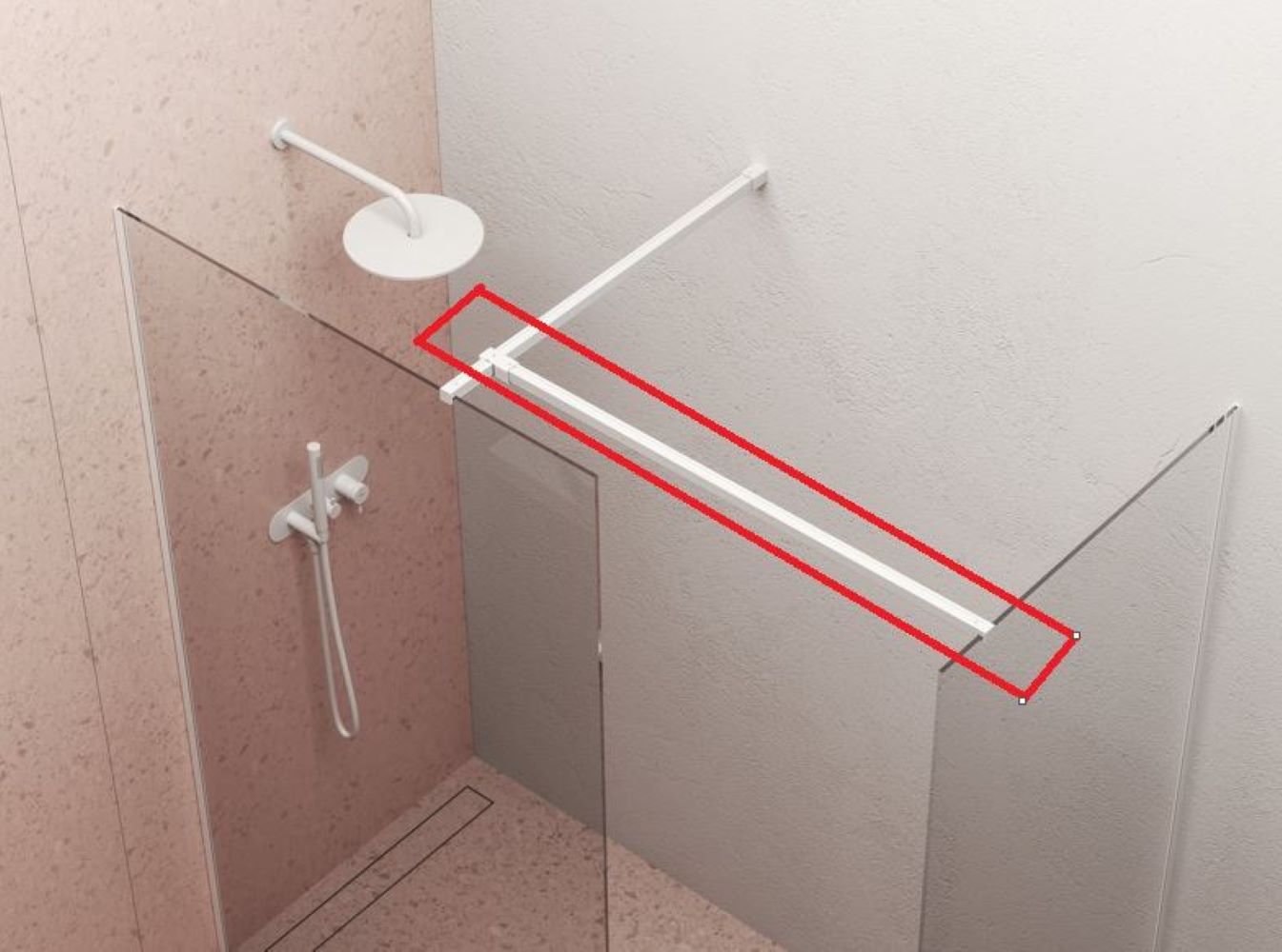 Ravak Walk-In Wall element łączący biały mat GWD01000E008