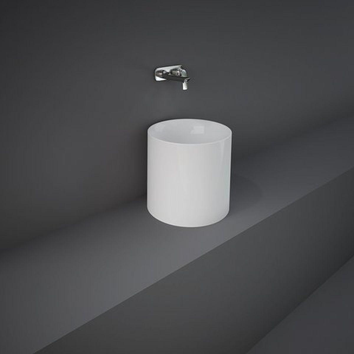 Rak Ceramics Petit umywalka 36 cm okrągła nablatowa biel alpejska PETCT13400AWHA