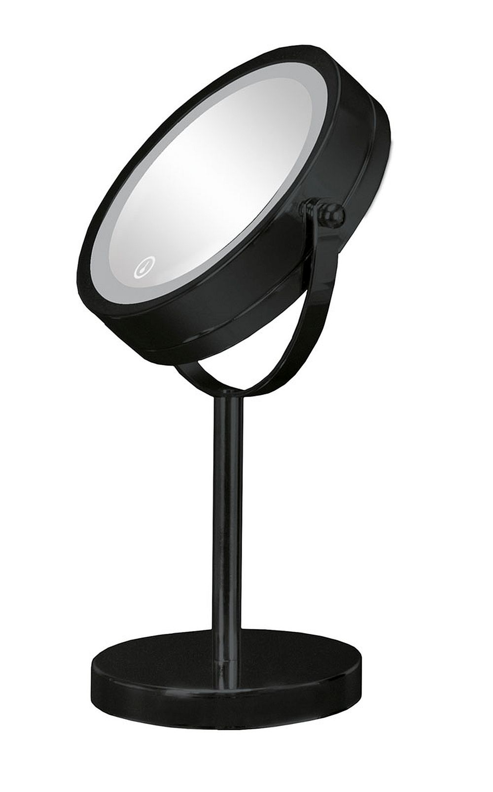Kleine Wolke LED Mirror lusterko kosmetyczne 17,5x29,5 cm okrągłe z oświetleniem czarny 5887926886 - Wysyłka w 24h