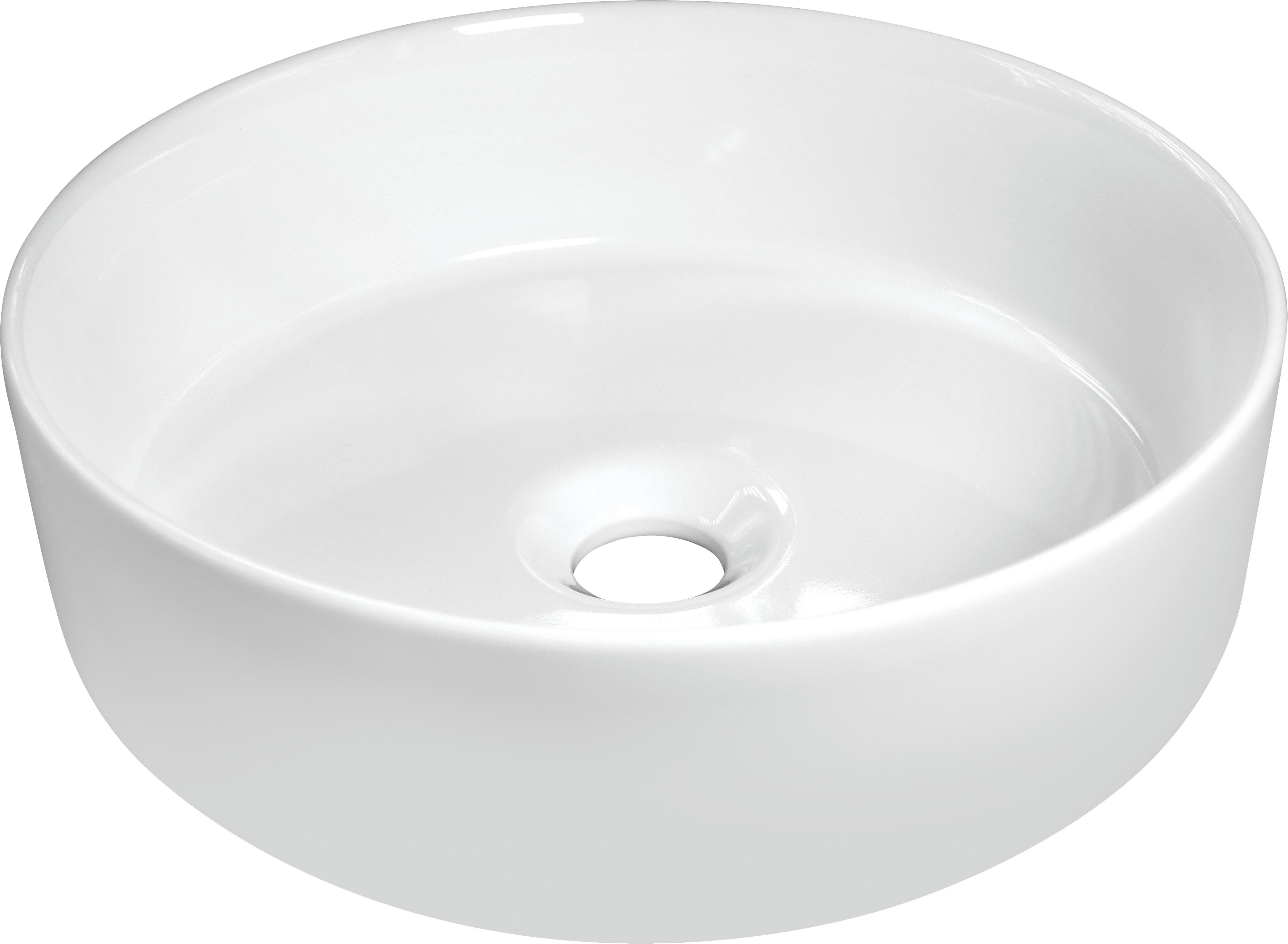 Deante Silia umywalka 36 cm nablatowa okrągła biała CDL6U4S - Wysyłka w 24h