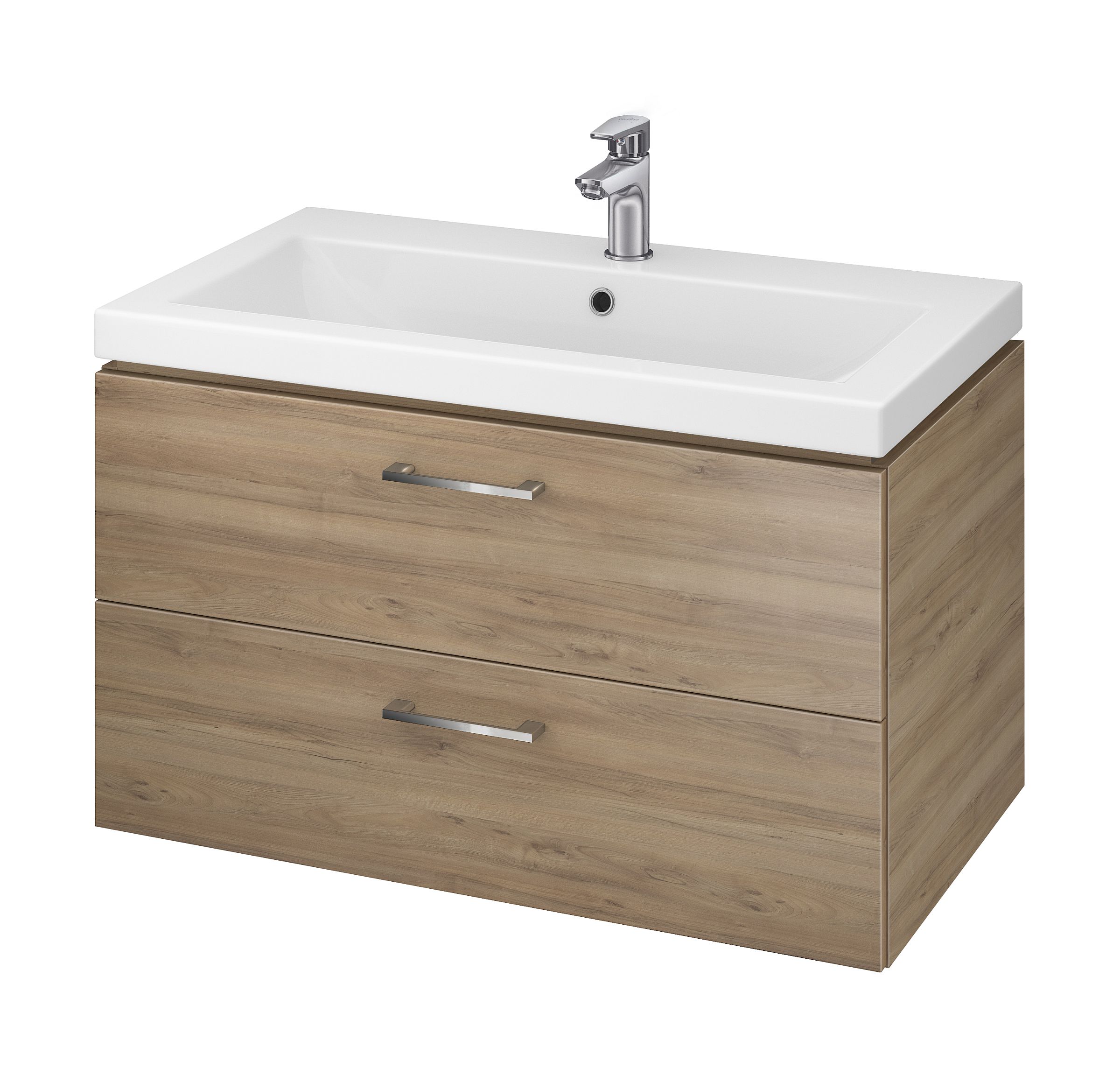 Cersanit Lara umywalka z szafką 80 cm zestaw meblowy orzech S801-154-DSM