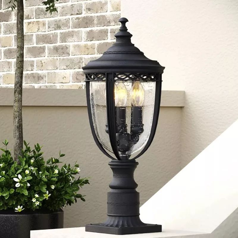 Elstead Lighting English Bridle lampa stojąca zewnętrzna 3x60 W czarna FE-EB3-M-BLK