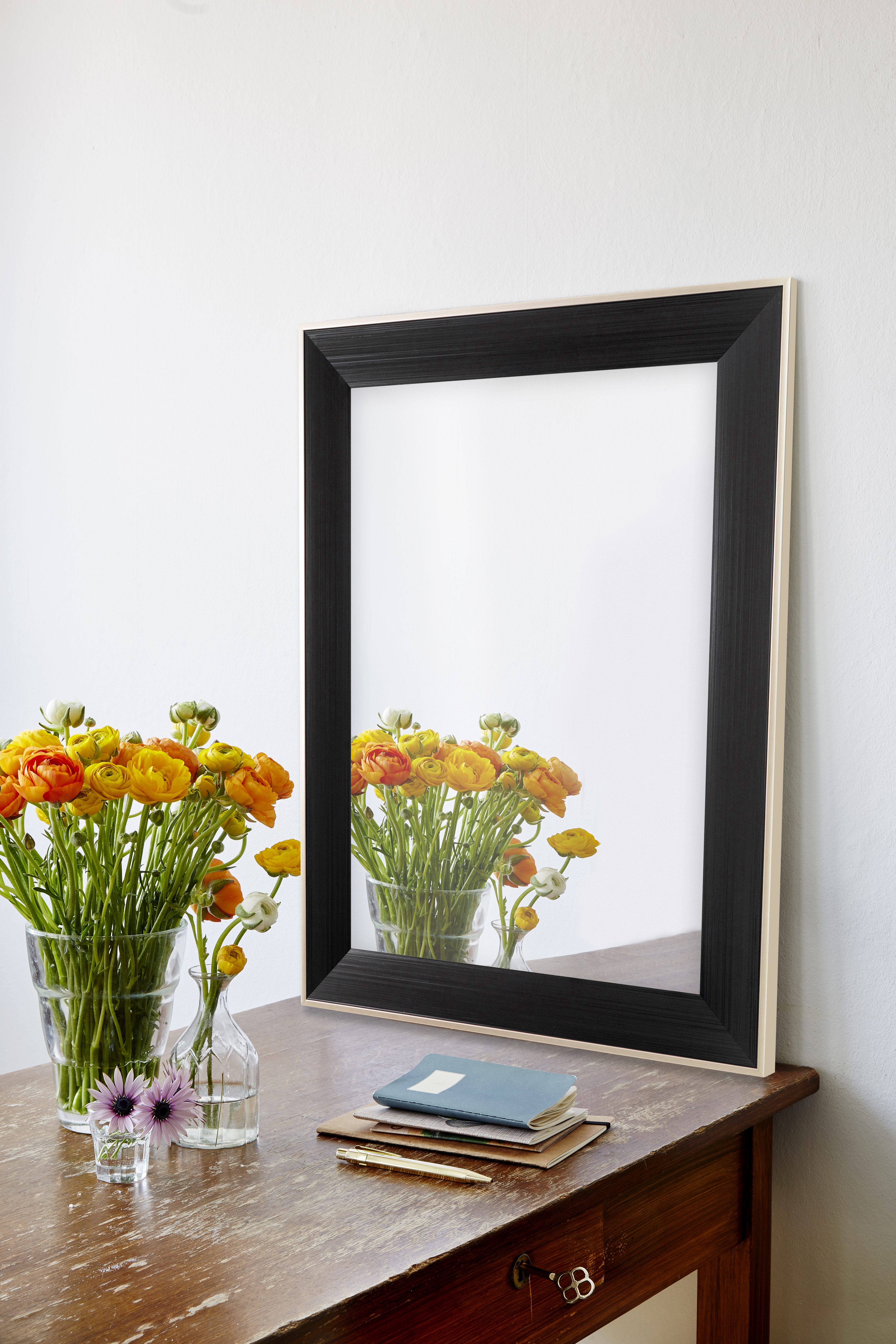 Ars Longa Bari lustro 84x64 cm prostokątne czarne BARI5070-C