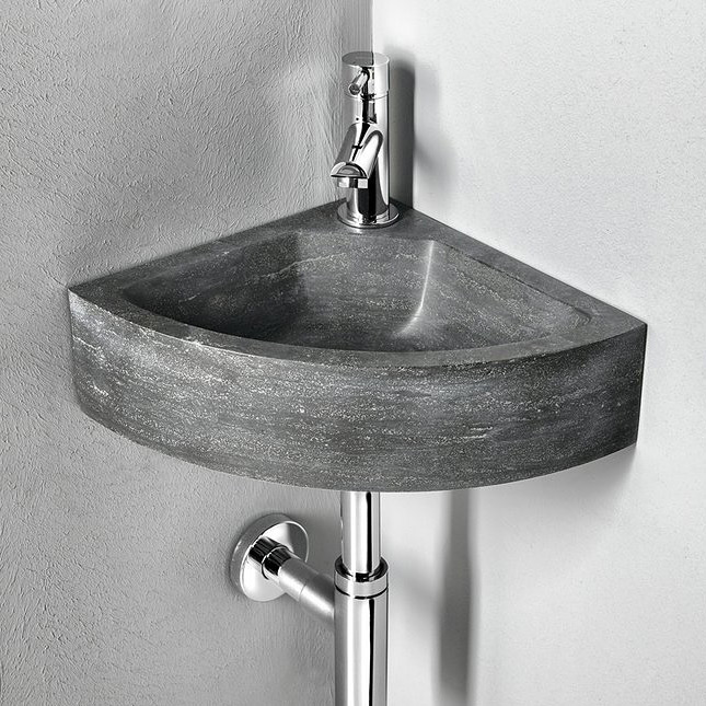 Sapho Blok umywalka 30x30 cm ścienna narożna antracyt 2401-30