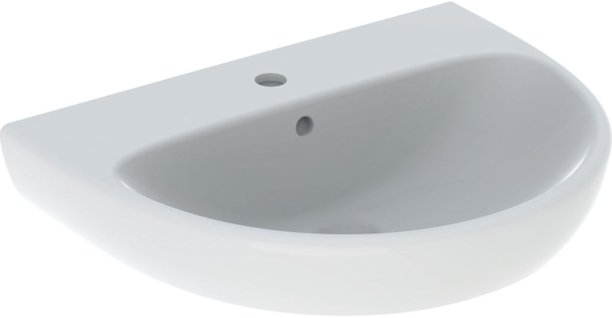 Geberit Selnova umywalka 60x48 cm ścienna półokrągła biała 500.305.01.7