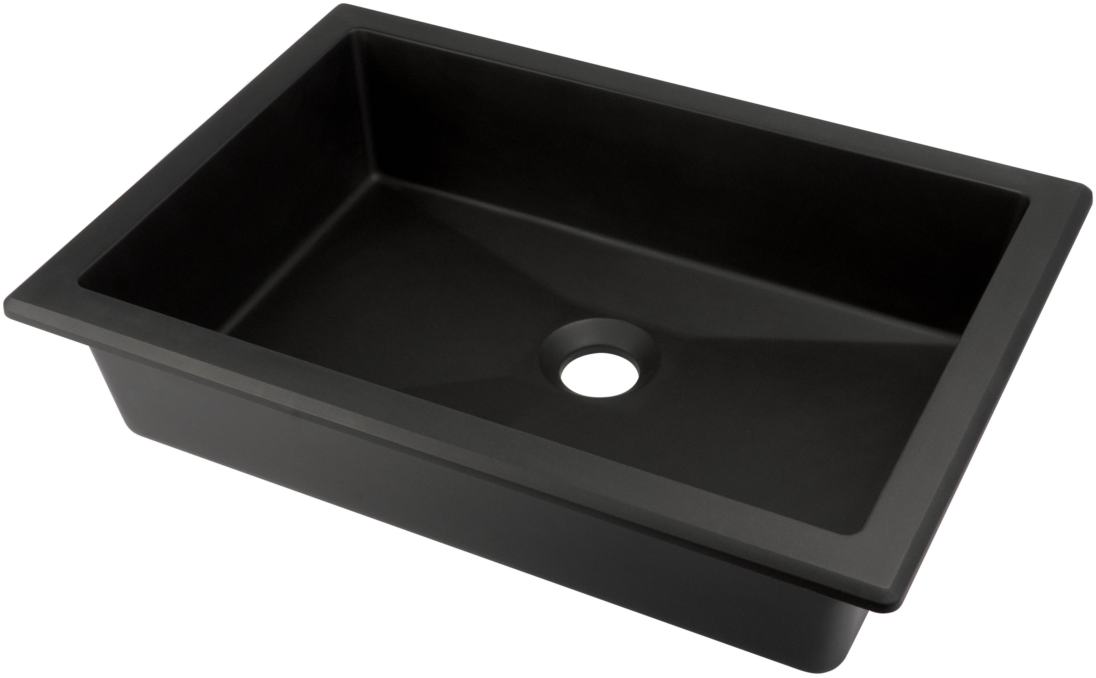 Deante Correo umywalka 50x35 cm prostokątna wpuszczana-podblatowa czarna CQR_NU5U