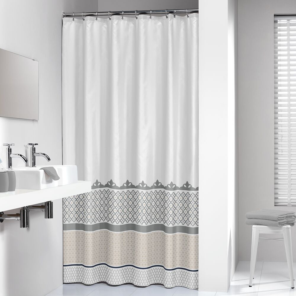 Sealskin Marrakech zasłona prysznicowa 180x200 cm poliester srebrny/orientalny 235281318