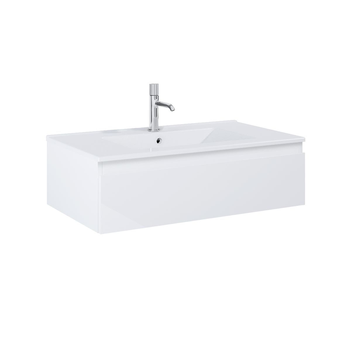 Oltens Vernal umywalka z szafką 80 cm biały połysk 68006000 - Wysyłka w 24h