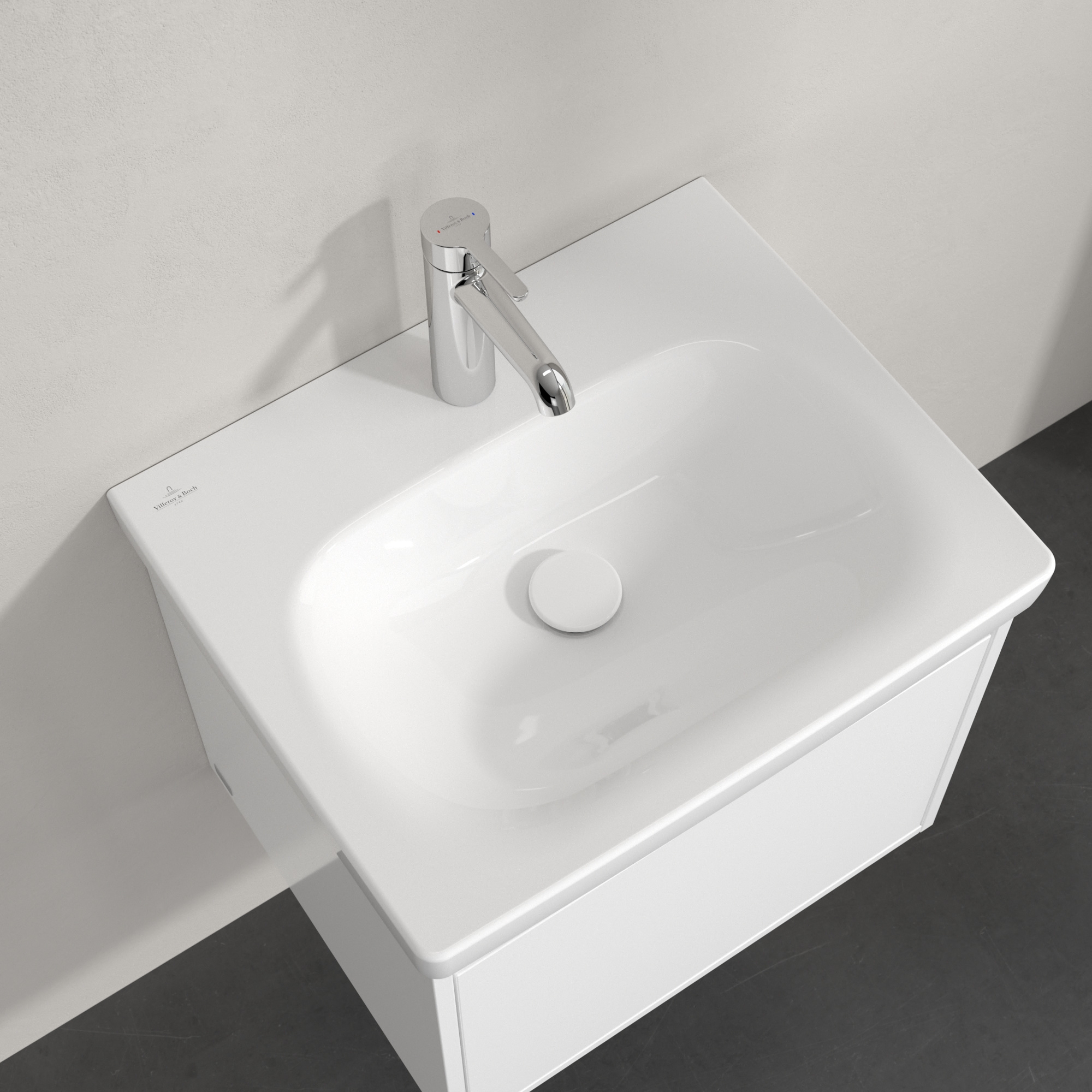 Villeroy & Boch Skyla umywalka 55x44,5 cm prostokątna meblowa Weiss Alpin 5A515601
