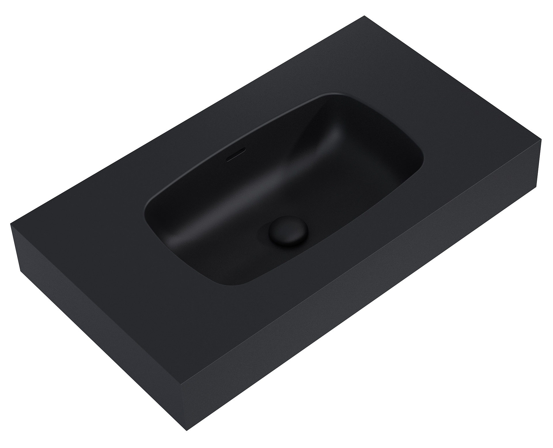 Elita Dimple umywalka 80,6x46 cm prostokątna ścienna black matt RE040800027160
