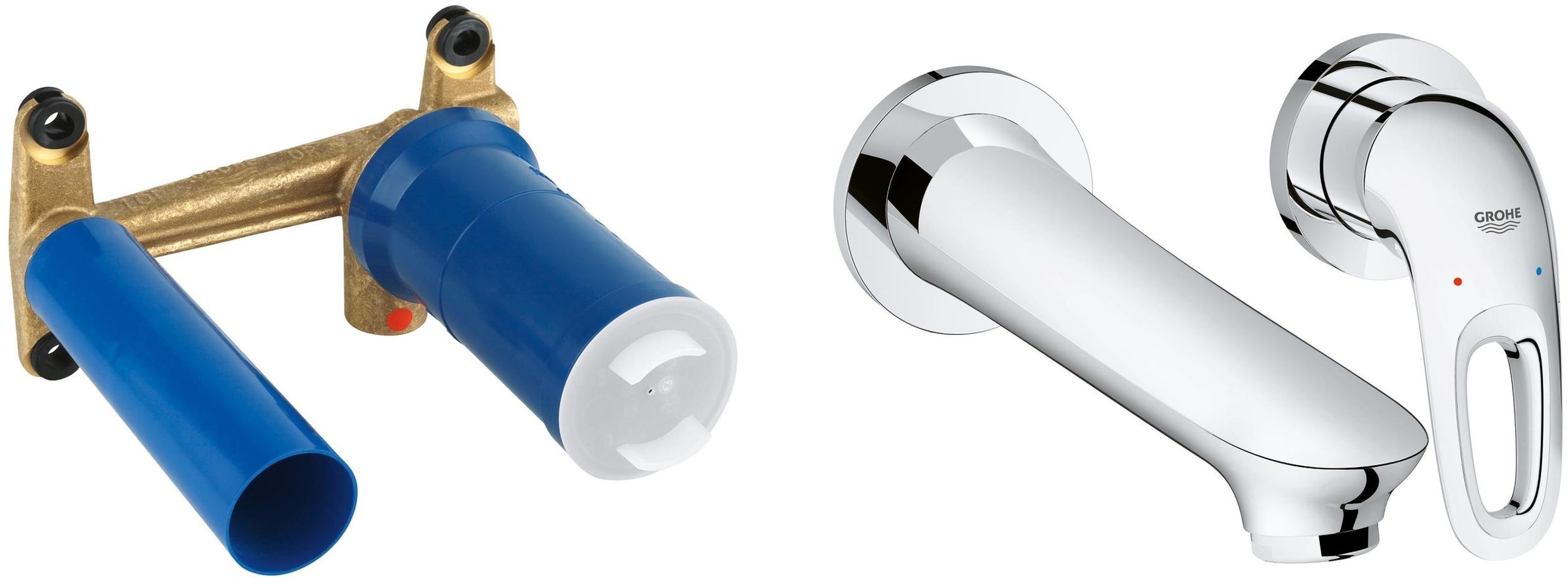 Zestaw Grohe Eurostyle New bateria umywalkowa podtynkowa 2-otworowa kompletna chrom (19571003, 23571000)